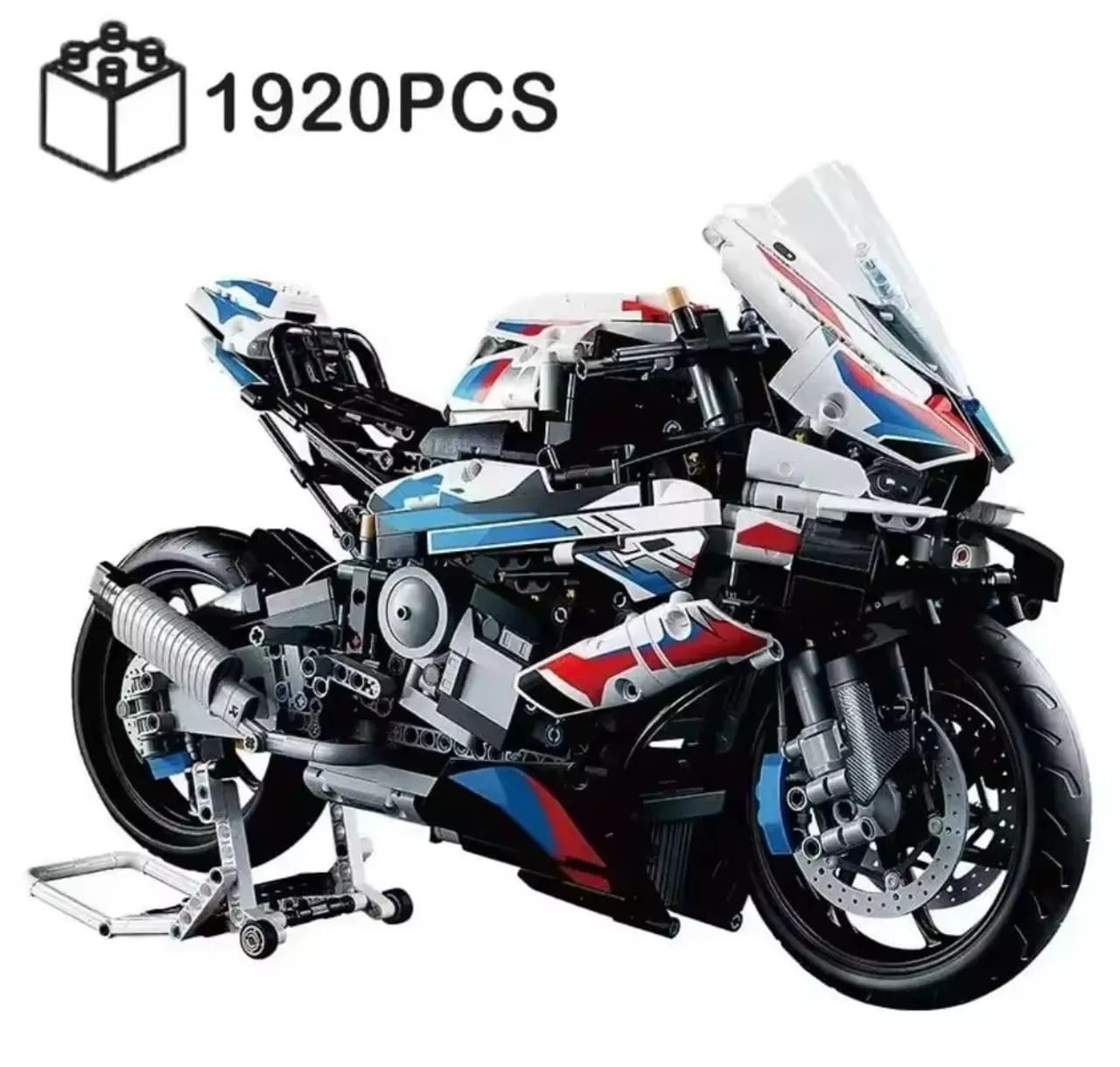 BLOCOS DE MONTAR BMW M1000RR COM 1920 PEÇAS MOD 42130 MARCA MEGA TIPO LEGO -CAIXA ORIGINAL - Foto 4