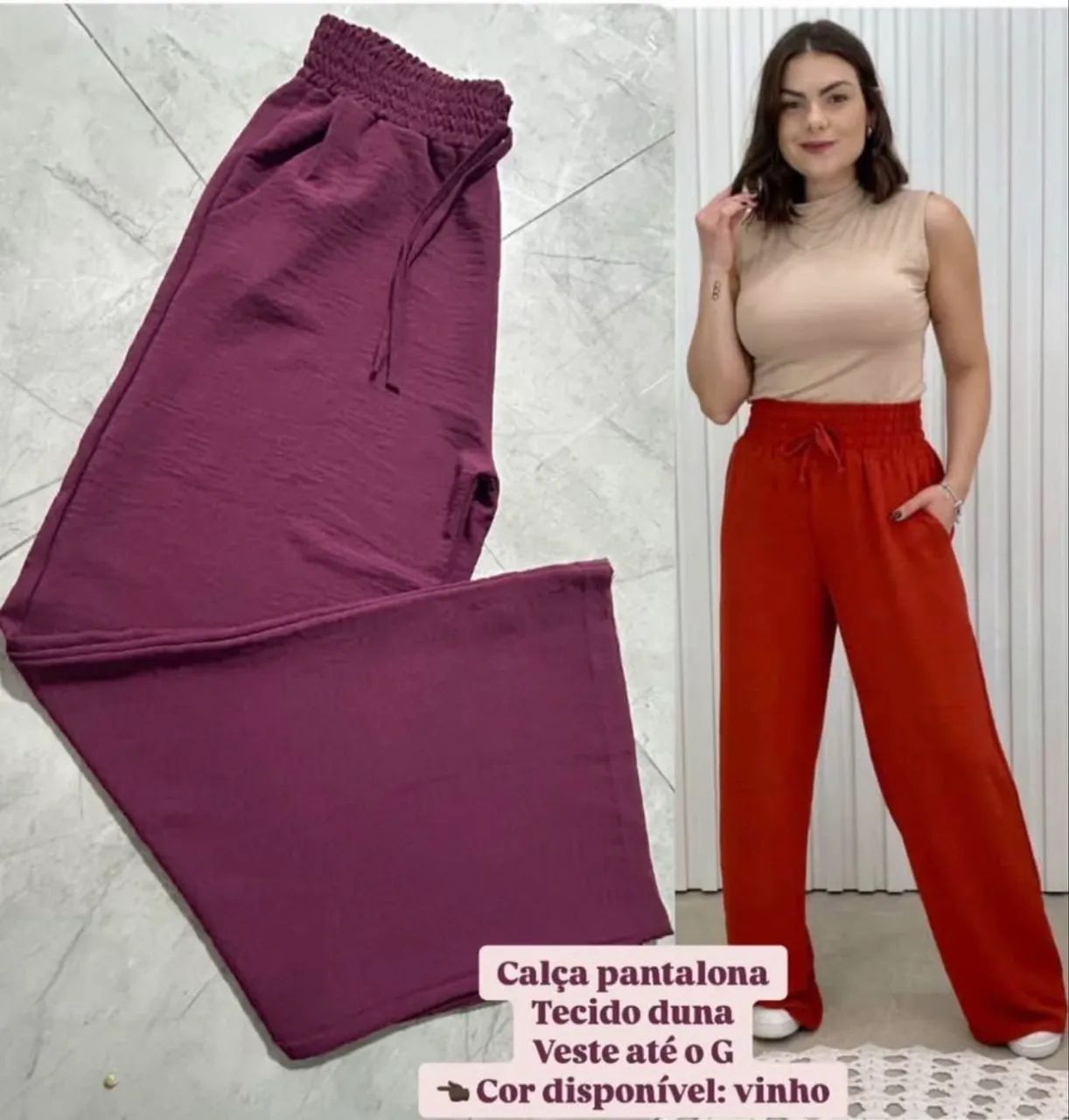 Calça Duna cor de vinho 