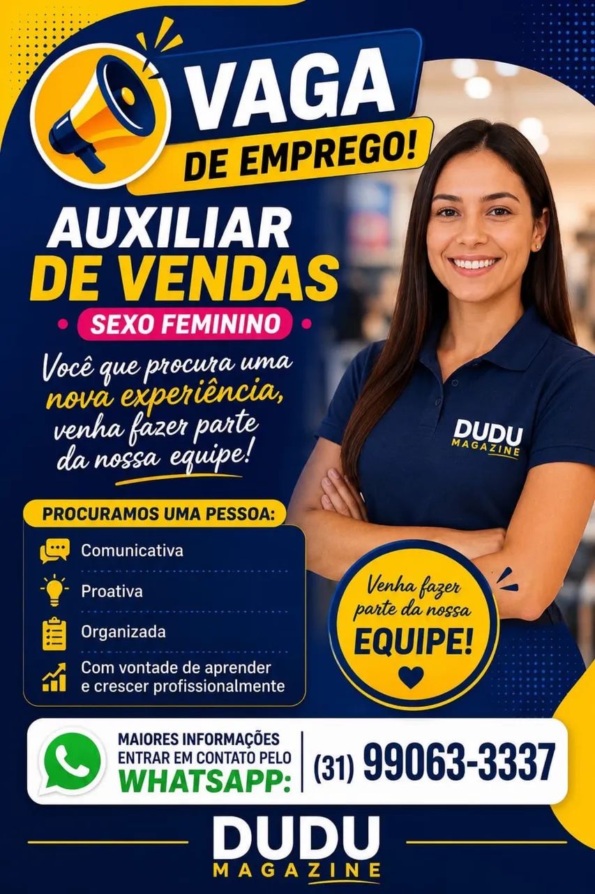 Vaga de emprego feminina