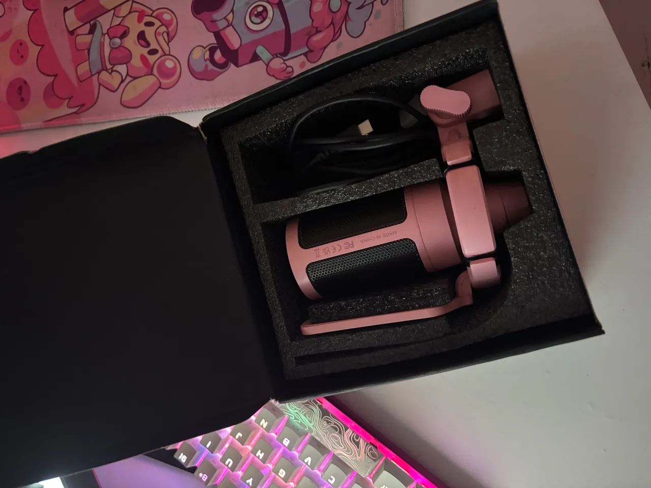 Microfone Fifine Ampligame A6T Rosa - Foto 6