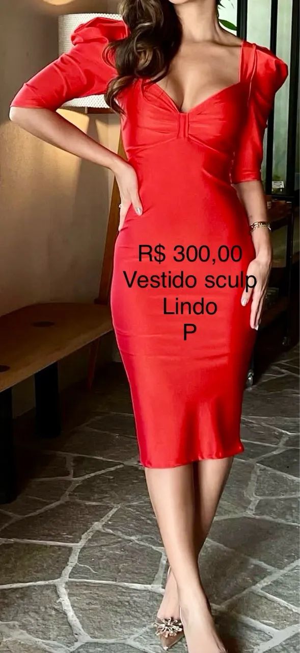 Vestido vermelho lindo! 