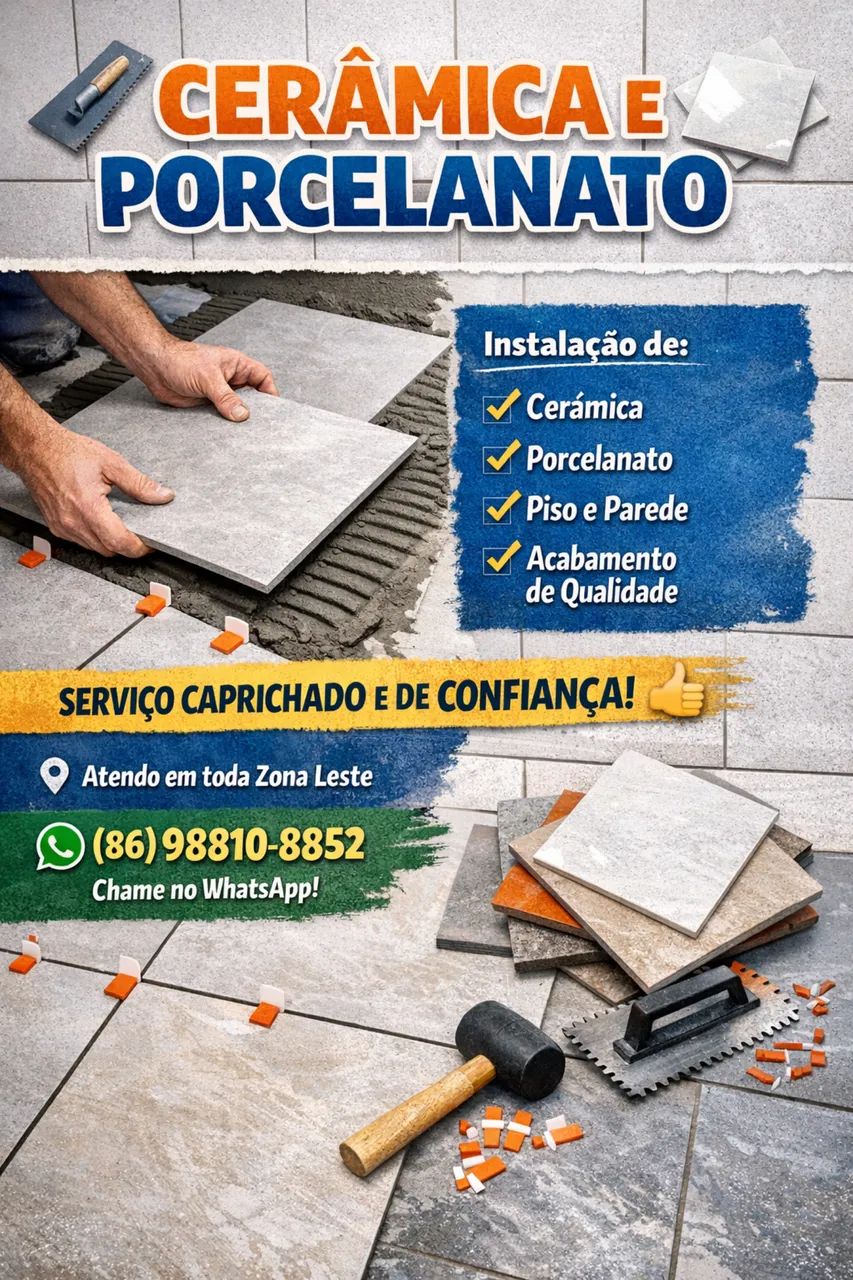 TRABALHO COM CERÂMICA E PORCELANATO 