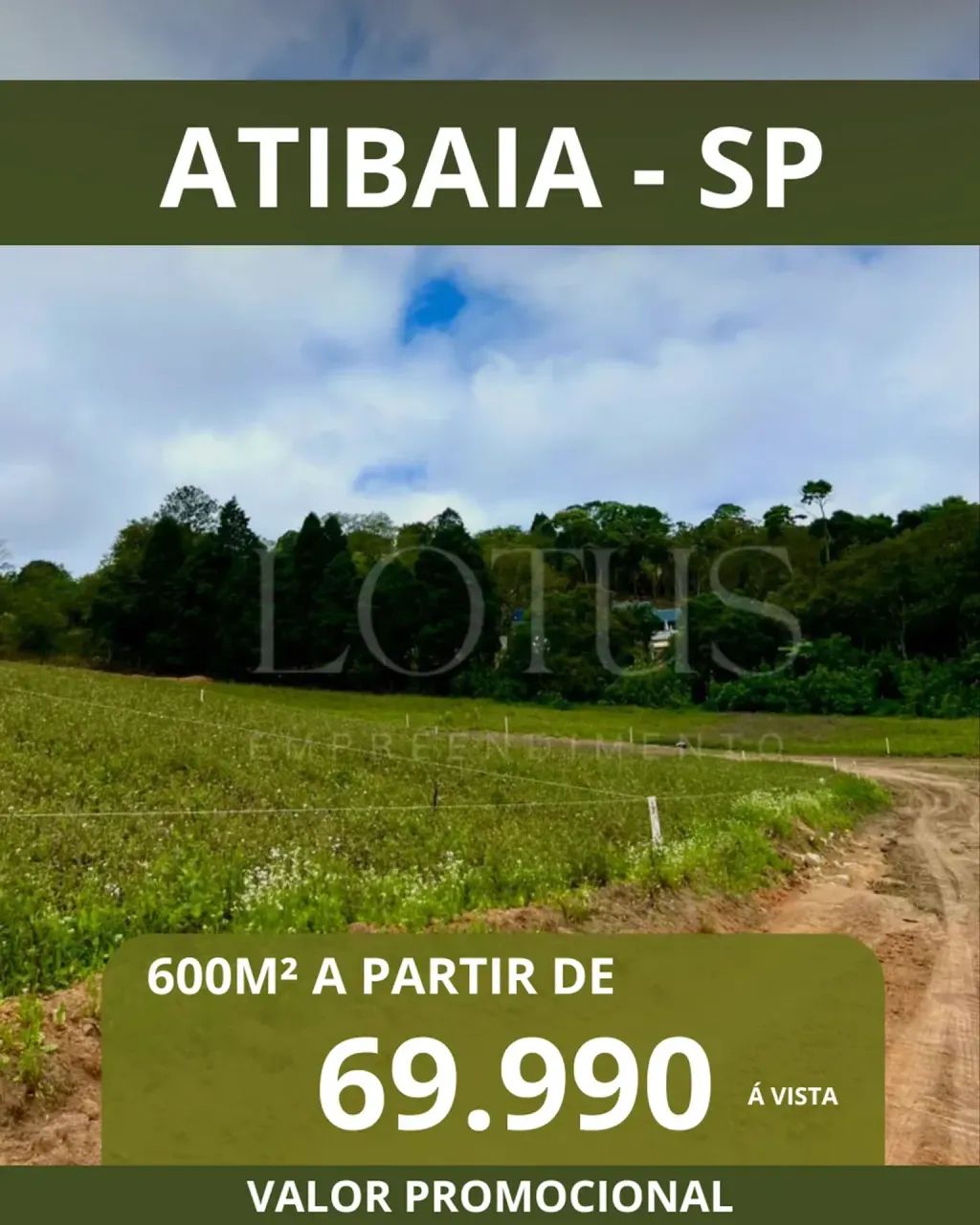 ATIBAIA  LOTES COM PAGAMENTO FACILITADO