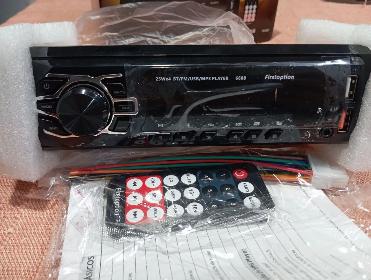 Rádio com bluetooth para carro e outros veículos, universal. - Foto 5