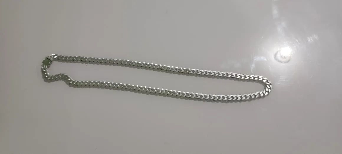 Cordão de prata 10mm 70cm - Foto 2