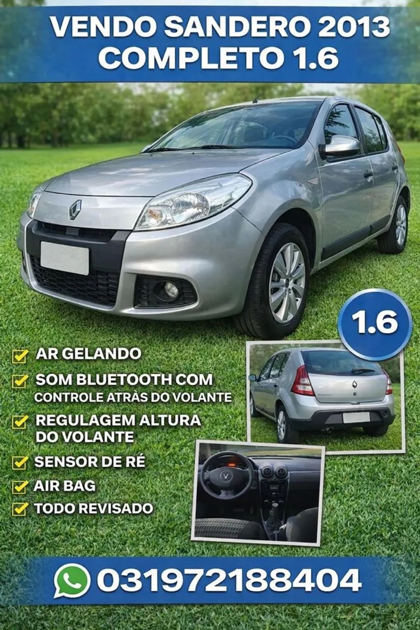 Renault Sandero EXPRESSION HI-FLEX 1.6 8V 5P 2013