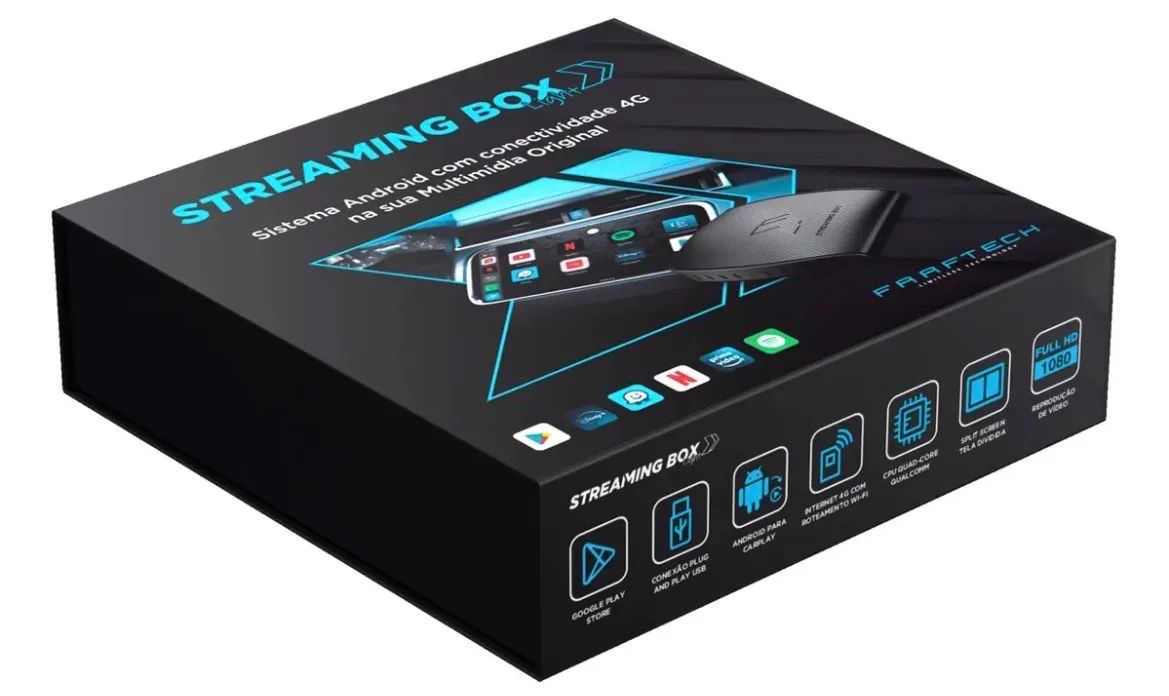 Streaming Box Light Ultima Versão Faaftech Car Play E Android Auto Sem Fio - Foto 4