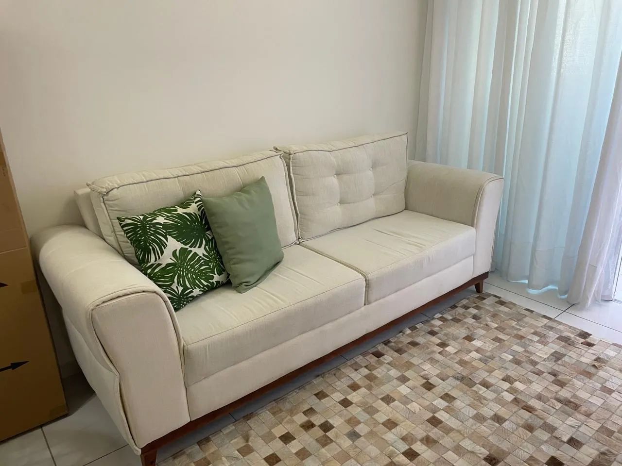Sofá 3 lugares linho - Foto 4