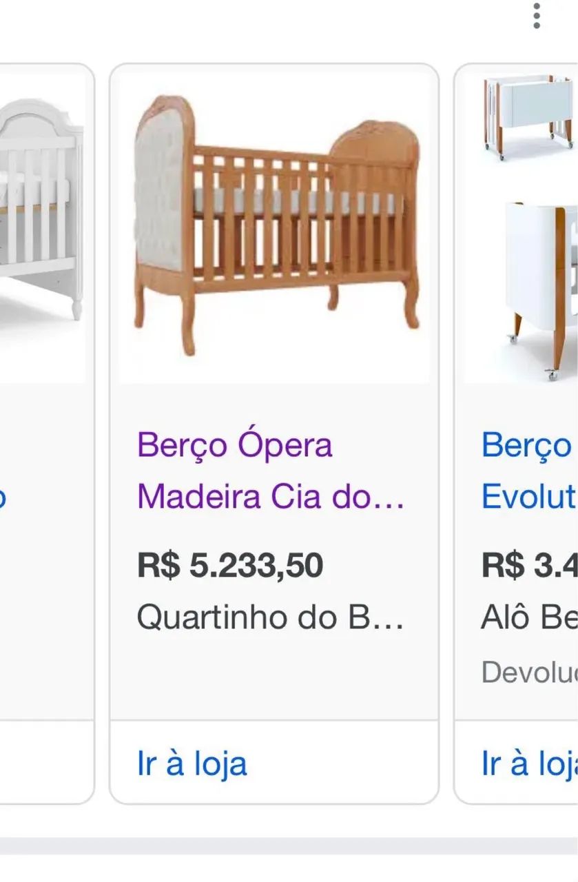 Berço capitonê madeira 