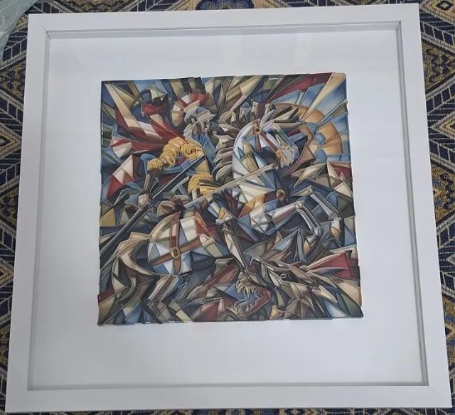 Quadro Quilling - São Jorge