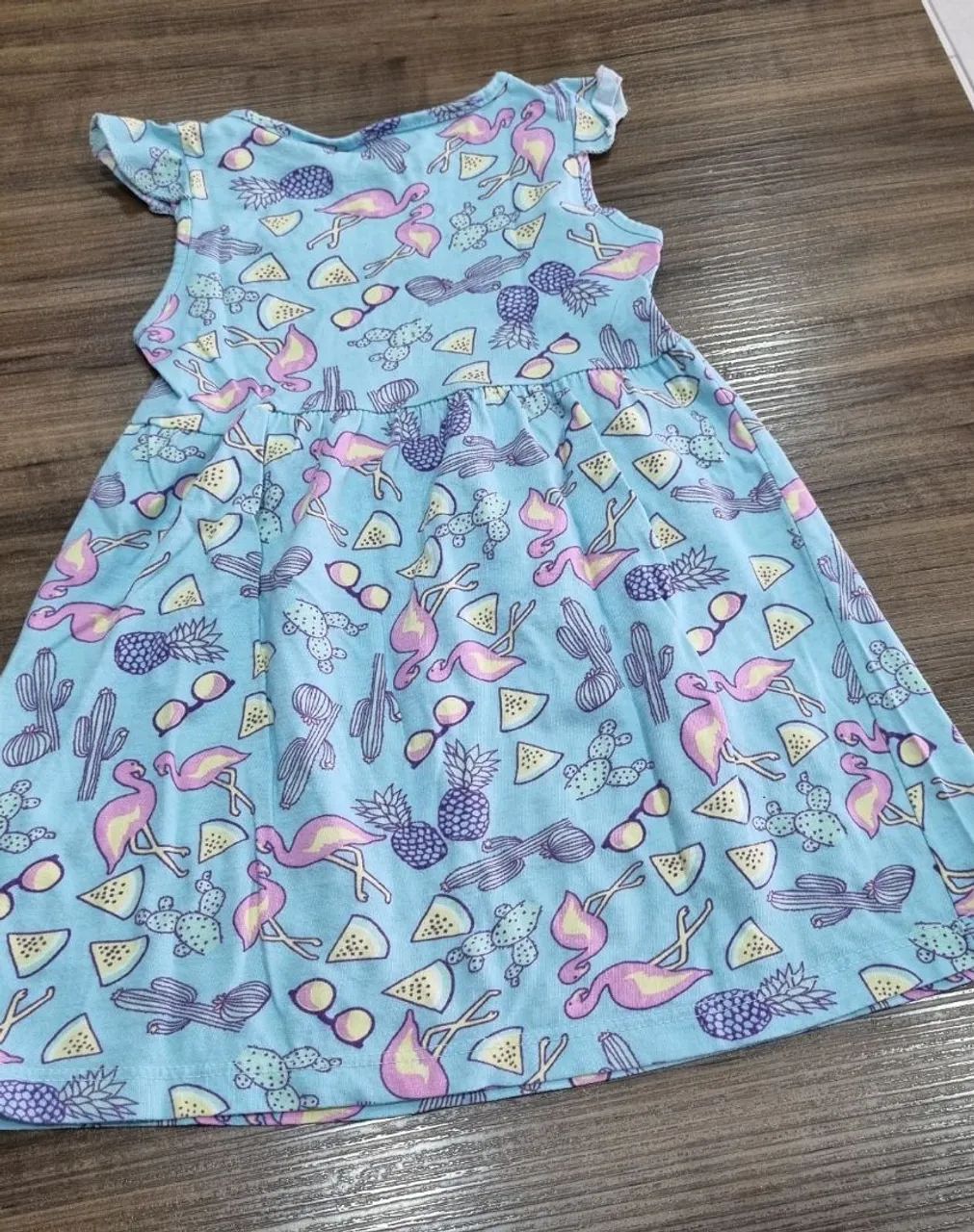 Vestido Infantil azul estampado - Foto 2