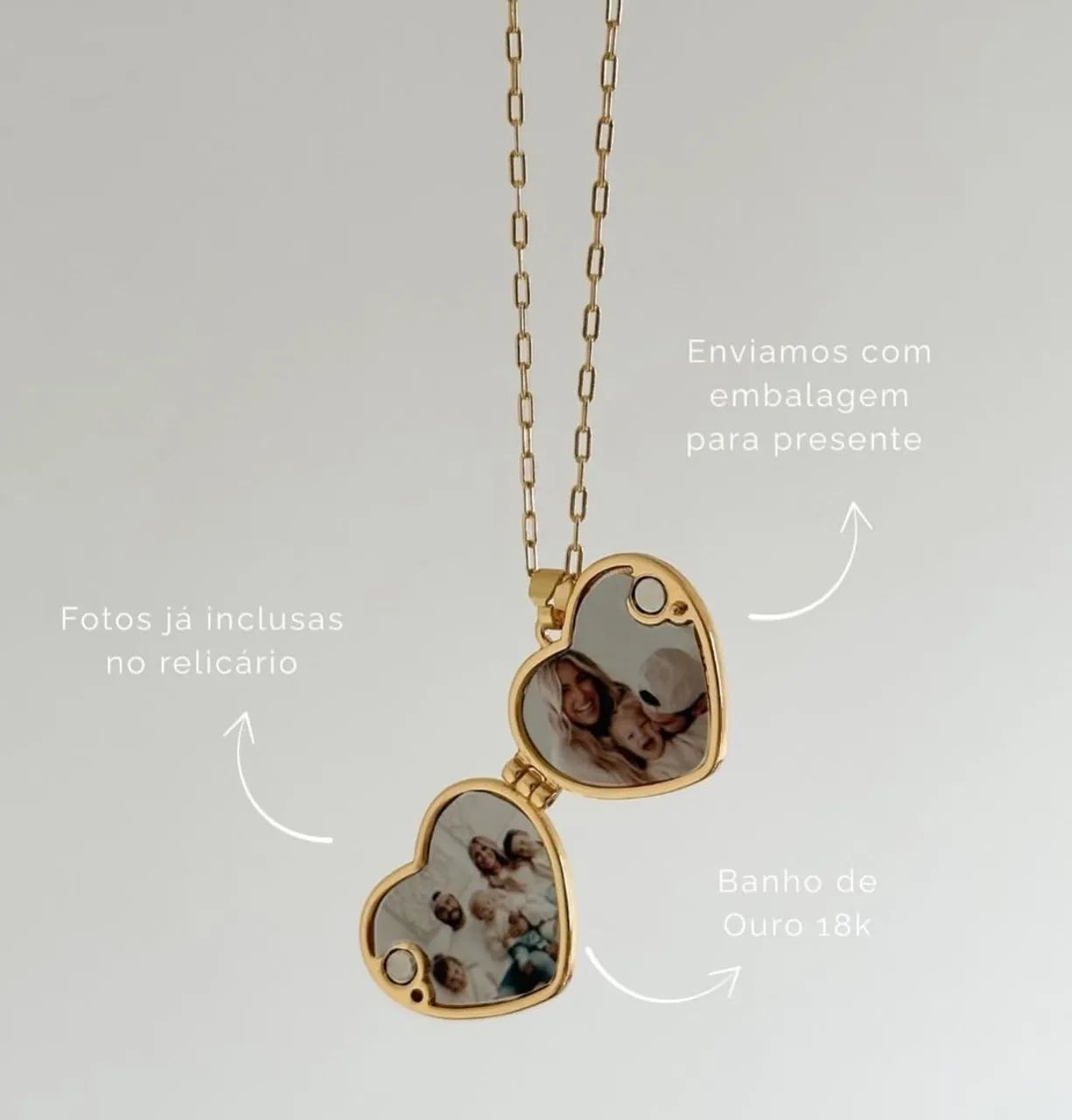 Colar Relicário dourado  - Foto 3