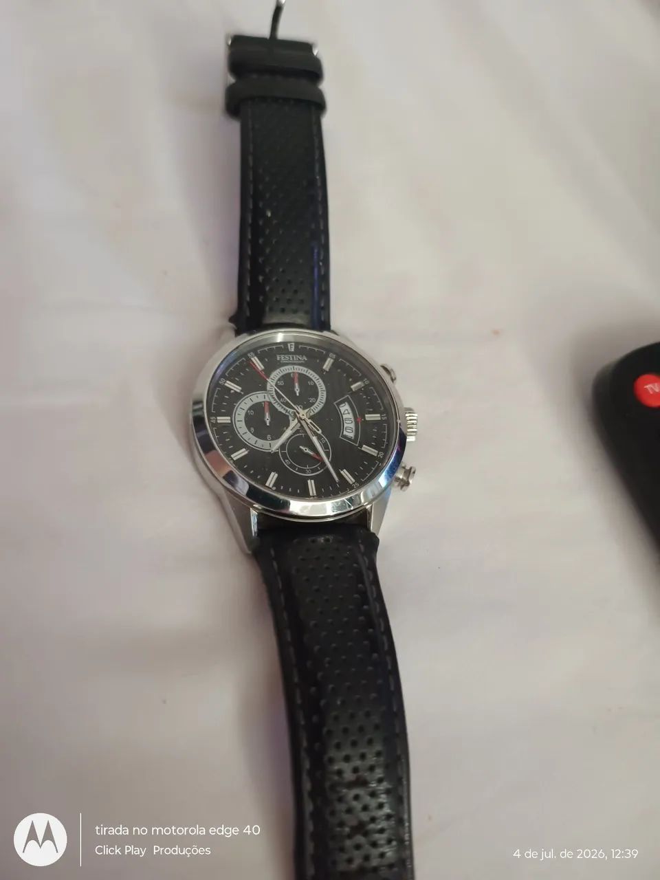 Relógio Festina Chronograph Pulseira Preta - Foto 3