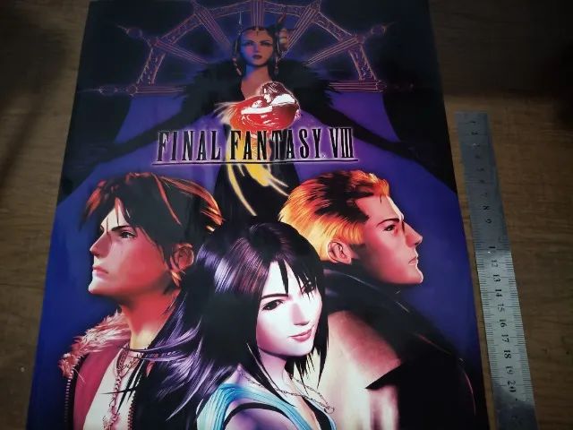 Material de divulgação Final Fantasy VIII  original da época de 1999 poster - Foto 2