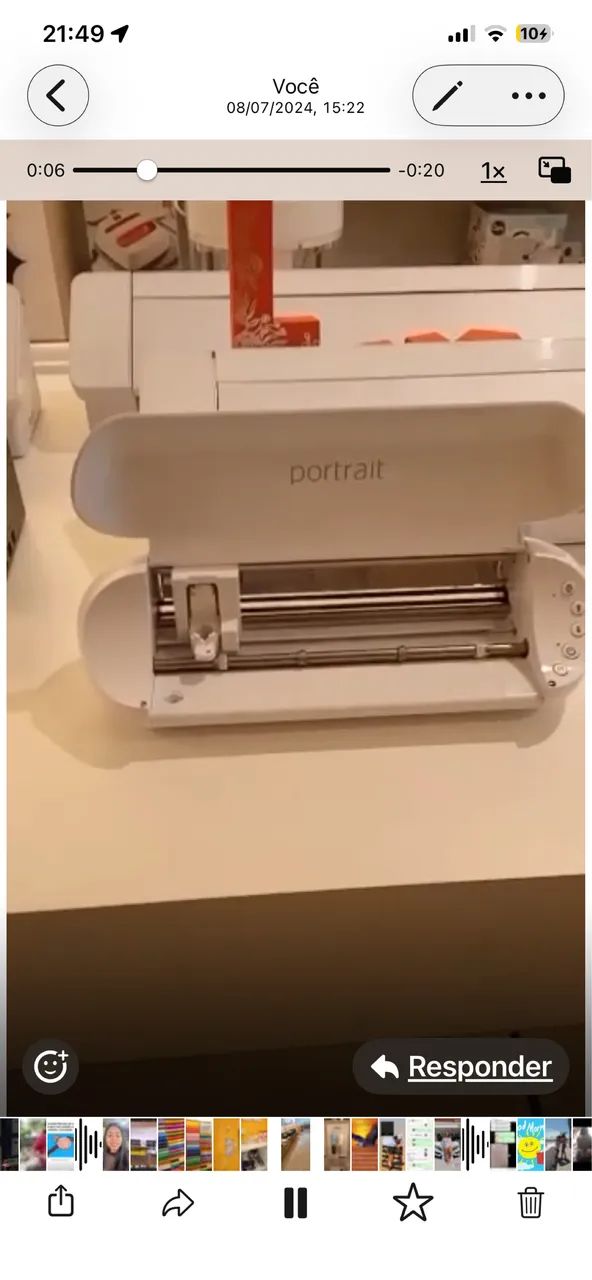 Máquina De Corte Silhouette Portrait 3 Cor Branco - Foto 3