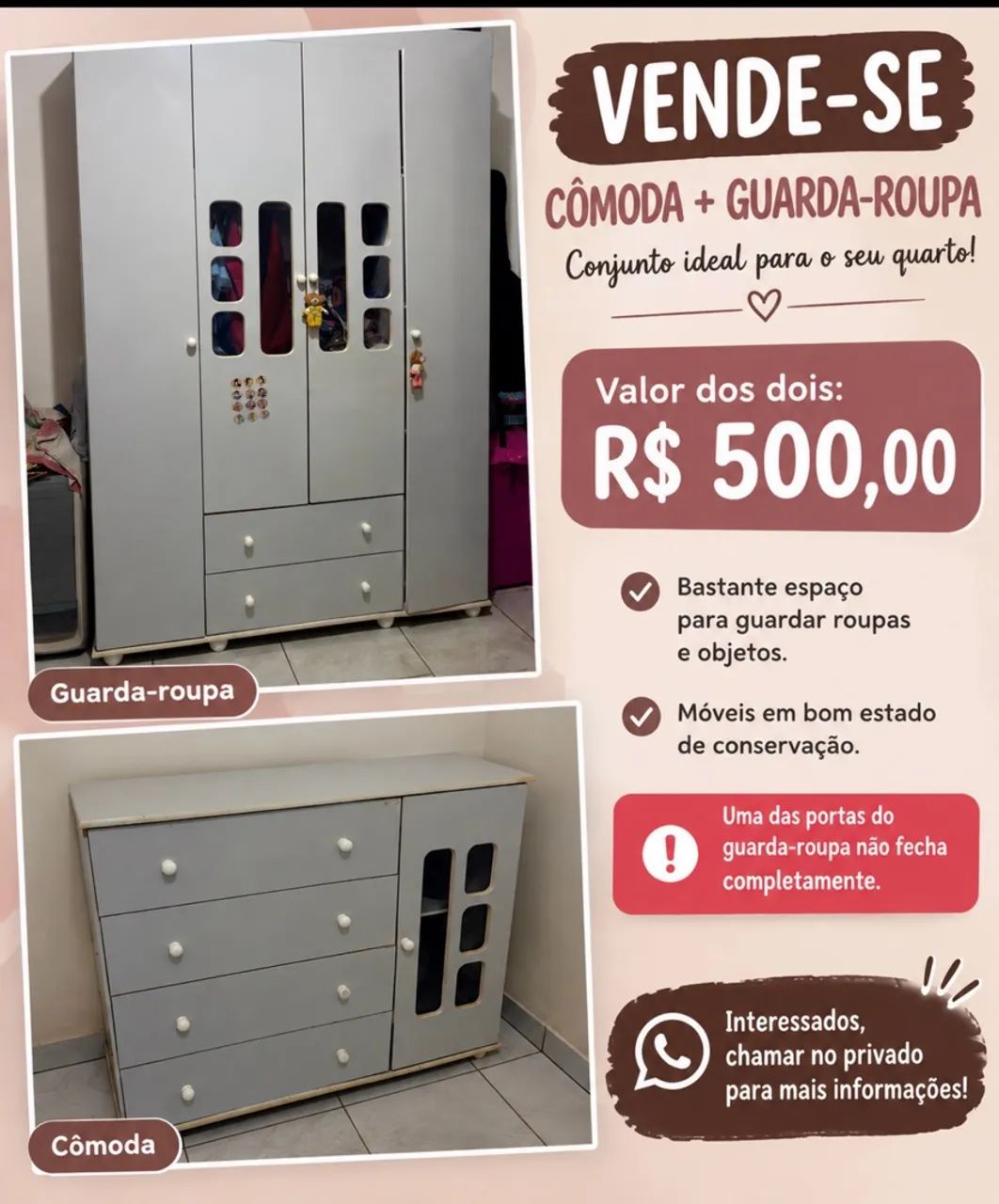 Guarda-roupa e cômoda 