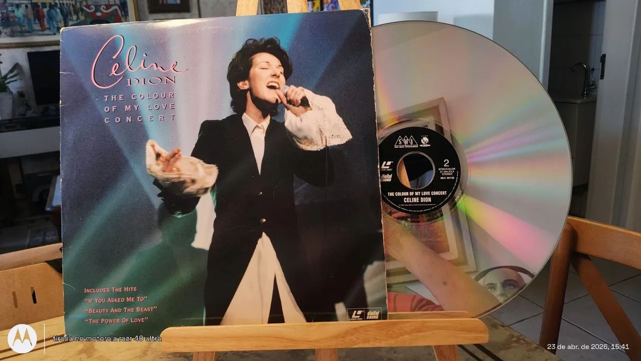LASER DISC CELINE DION. THE COLOUR OF MY LOVE IN CONCERT. 1995