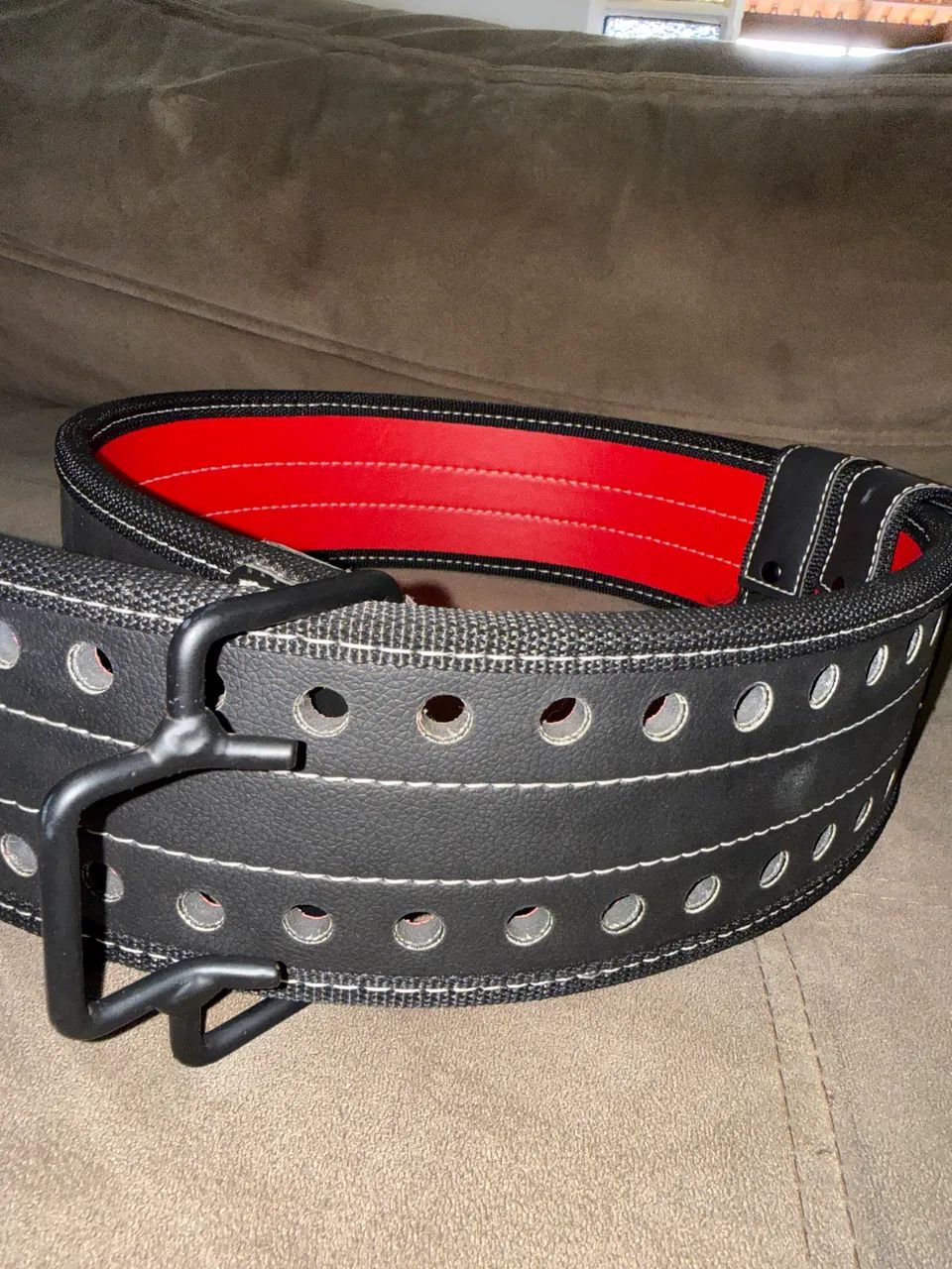 Cinto de Musculação Profissional - Couro Reforçado  - Foto 3