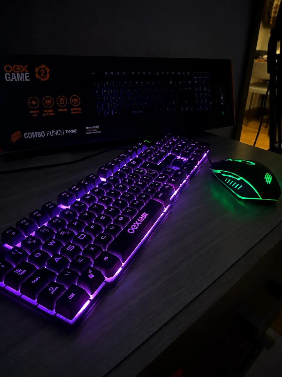 KIT GAMER OEX GAME COMBO PUNCH TM-302 - Foto 5