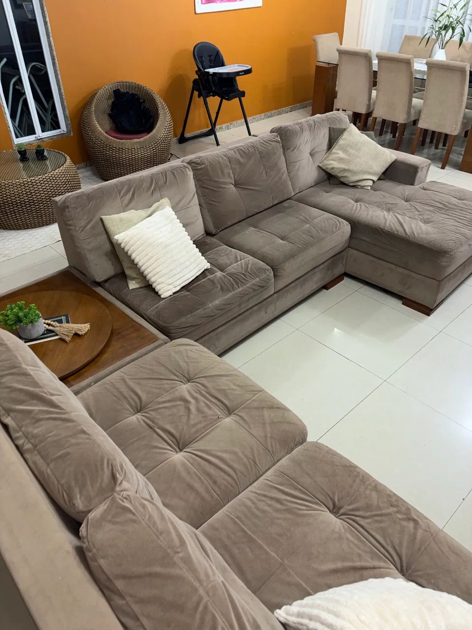 Sofá 3 Módulos + Mesa de Centro - Confortável e Espaçoso - Foto 4