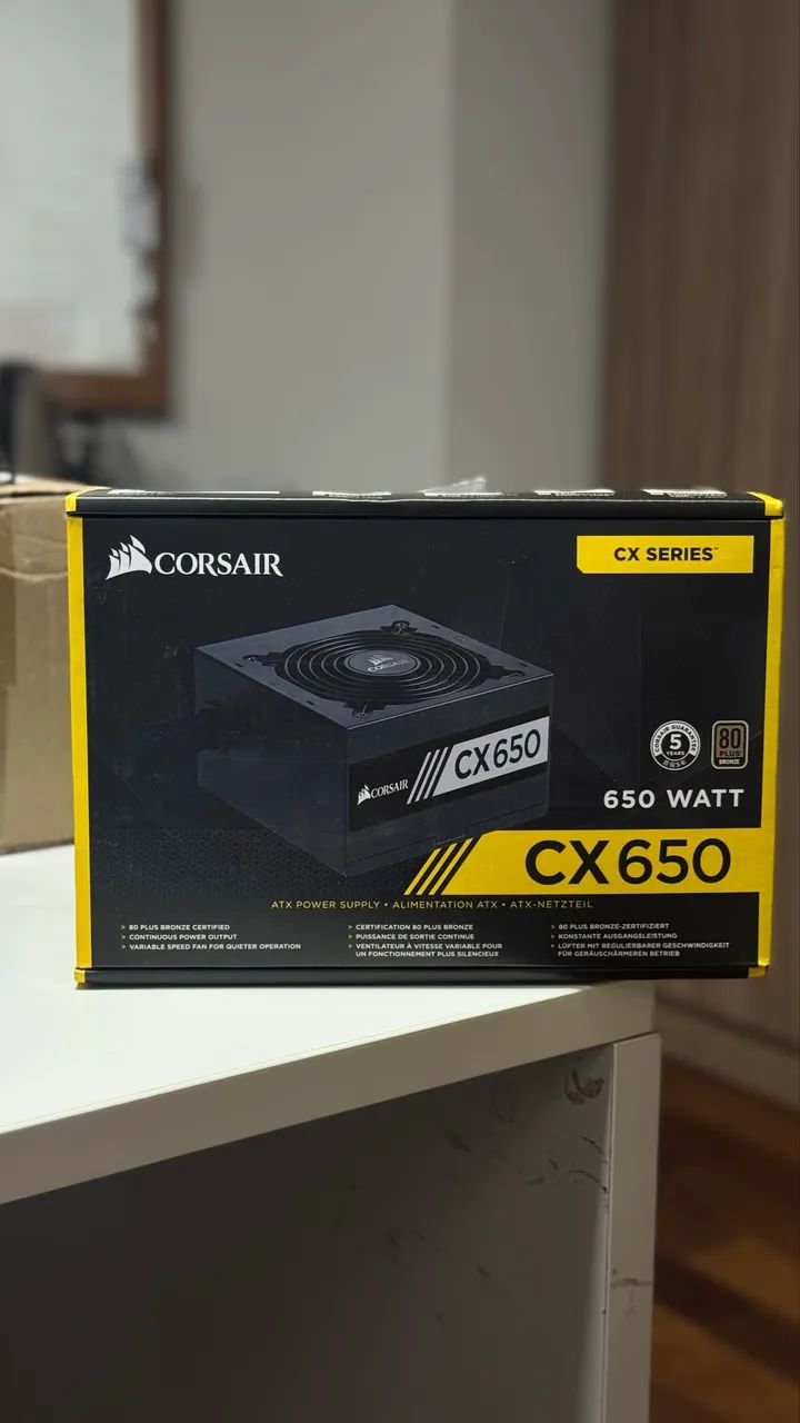 Fonte Corsair CX650W (com defeito) 