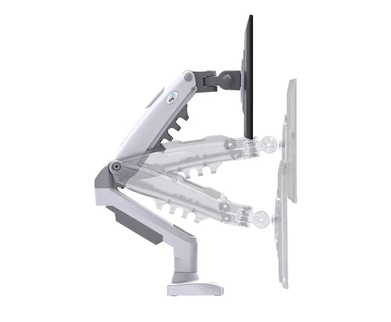 Suporte Articulado de Mesa com Pistão a Gás para Monitores de 17' a 35' Branco - F80W ELG - Foto 3