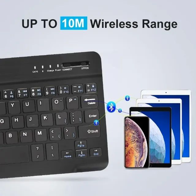 Mini Teclado Bluetooth Compatível com iPad 10ª Geração, iPad Pro/Air/Mini, Samsung e Xiaom - Foto 4