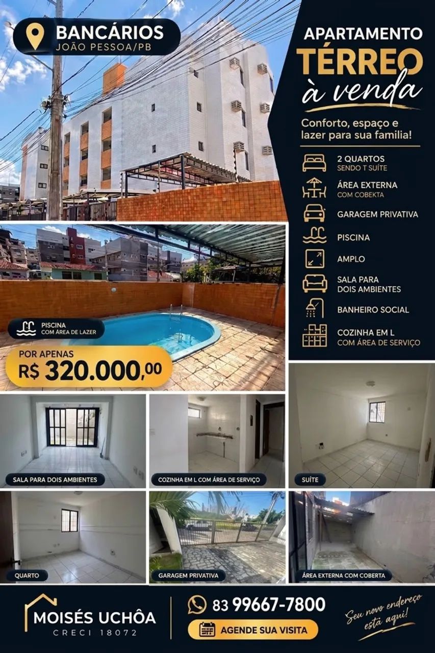 Apartamento térreo nos Bancários! 