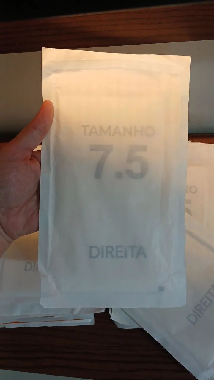 Luvas cirúrgicas de látex tamanho 7,5 - Foto 3