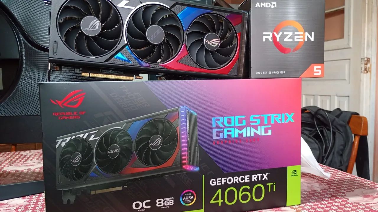 Placa de vídeo 4060ti Rog strix overclock edition IMPECÁVEL  - Foto 4
