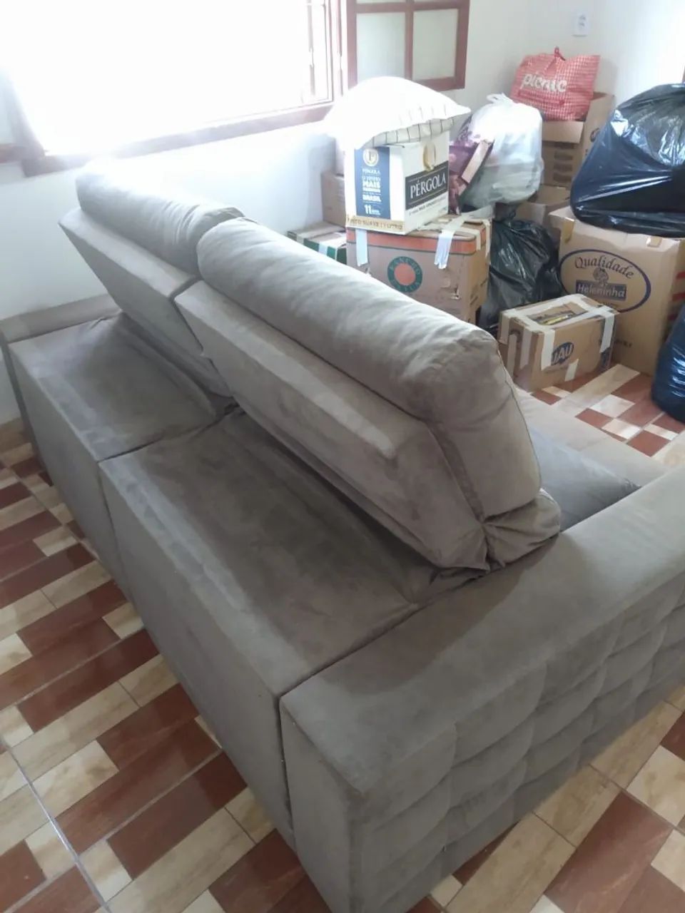 Sofá Retrátil 3 Lugares Suede  - Foto 3
