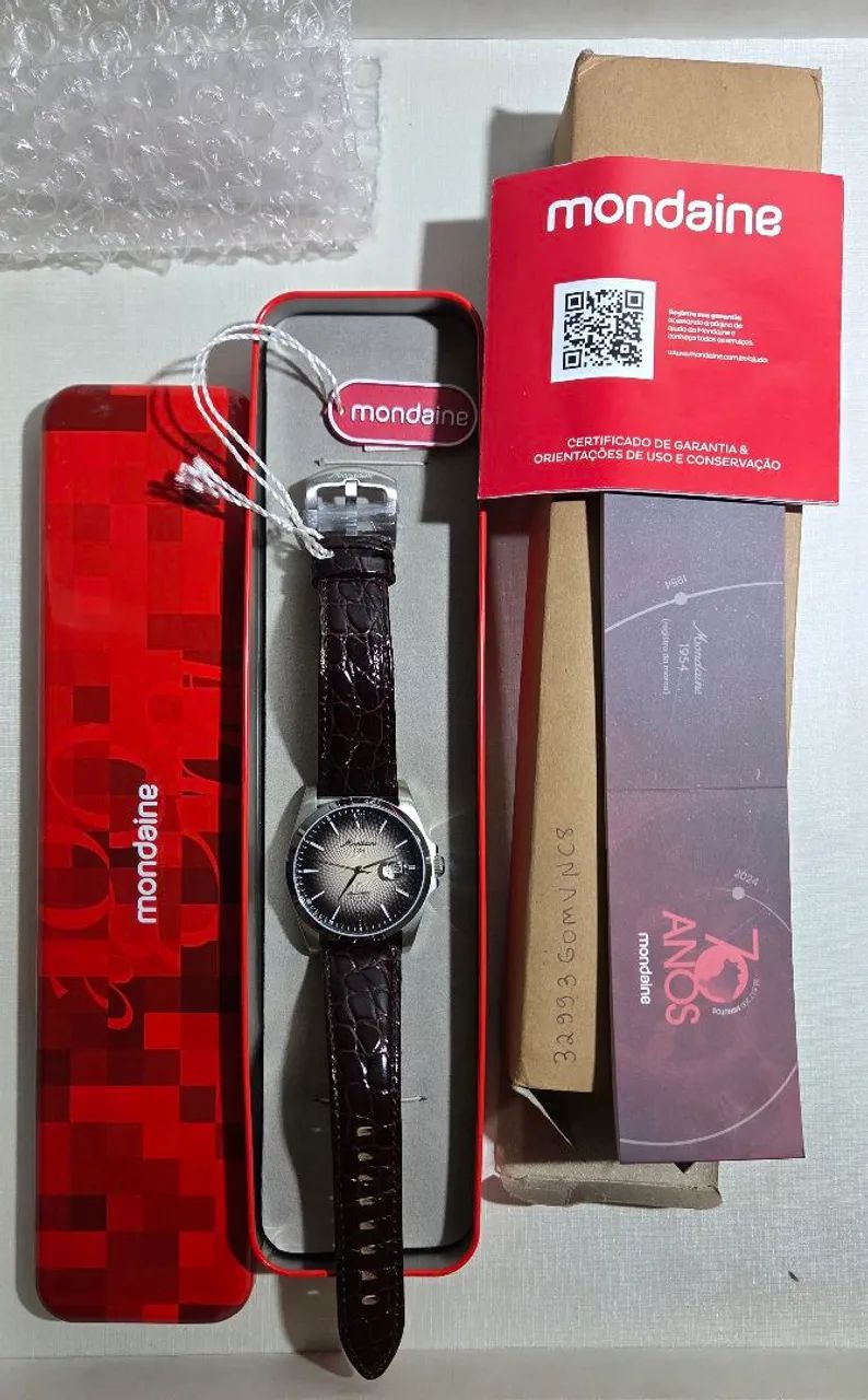 Relógio Mondaine 1954 Marrom - Foto 2