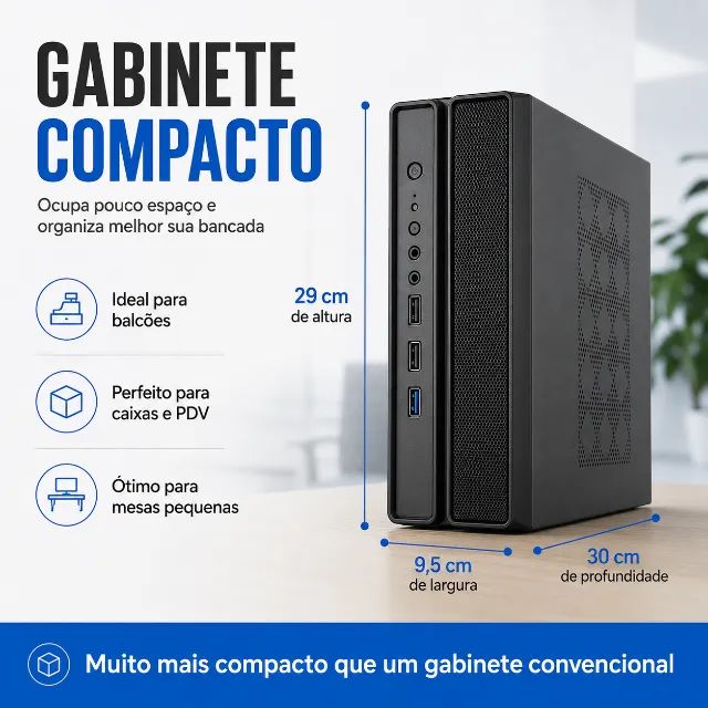 PC Compacto i3-12100 8GB SSD Windows 11 Pronto para Uso - Foto 3