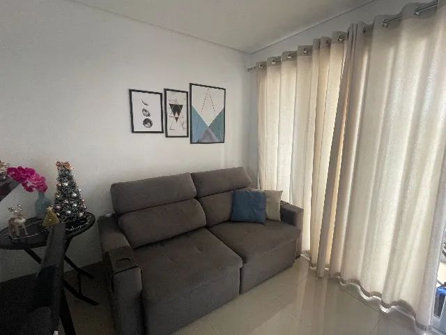 Sofá retrátil - tecido suede, cor marrom/cinza - Foto 2