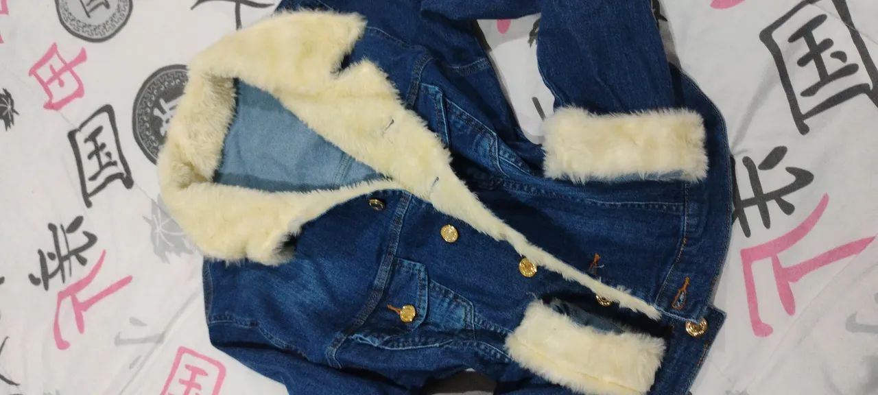 Jaqueta Jeans com Pelúcia - G