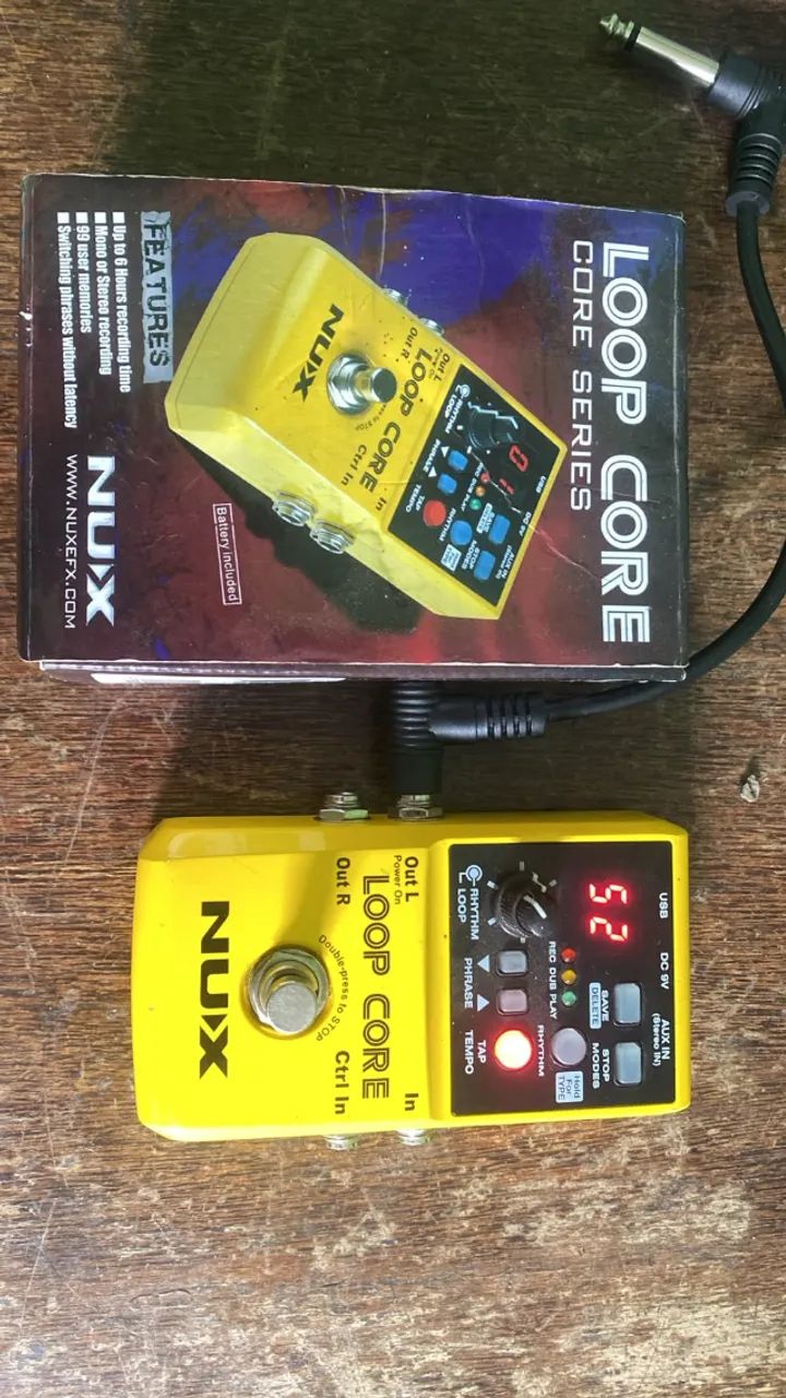 NUX Loop Core Looper com Ritmos - Caixa e Manual - Foto 3