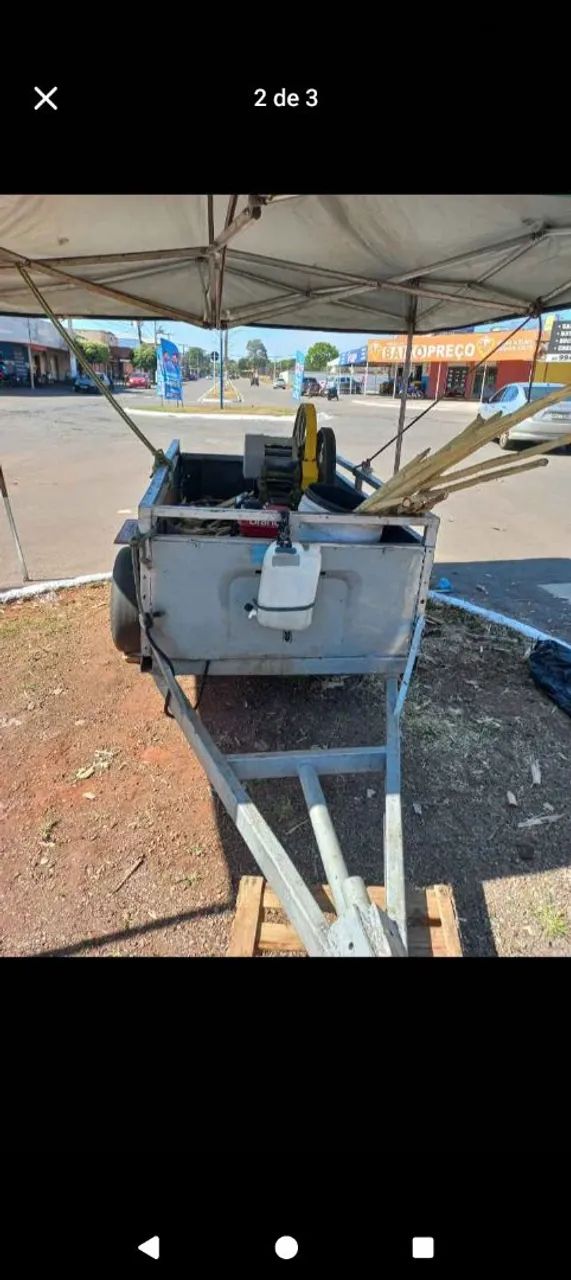 Carretinha com engenho de cana de açúcar 