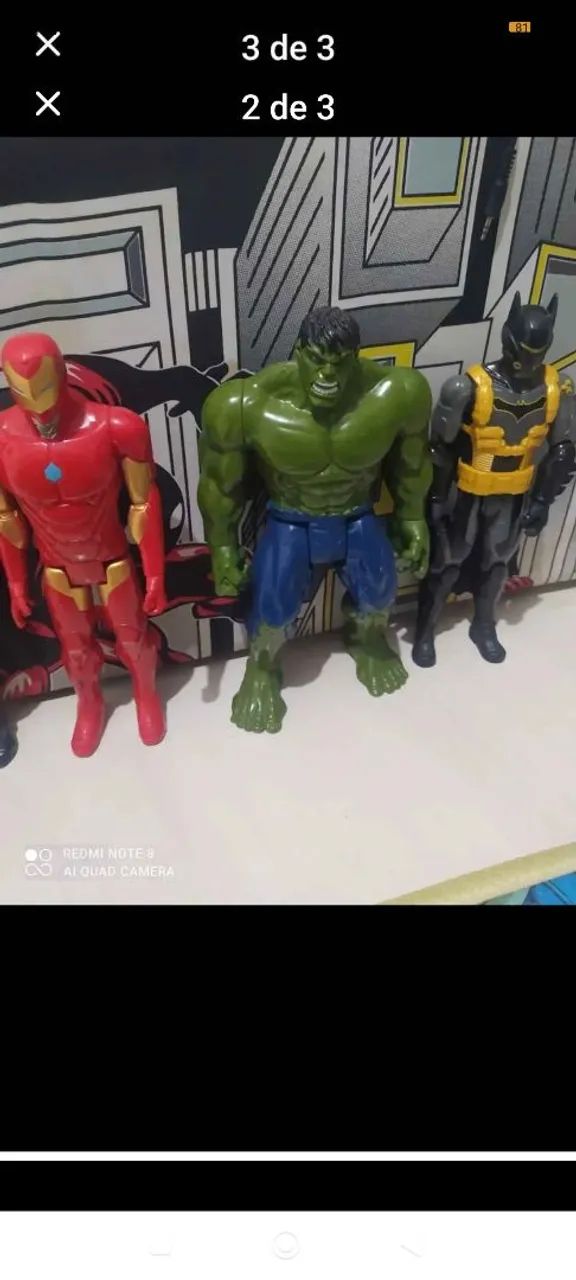 5 bonecos articulados 