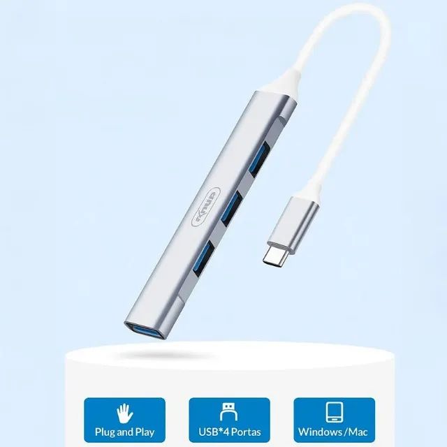 HUB Usb-C 4 Portas Usb Knup - Foto 5