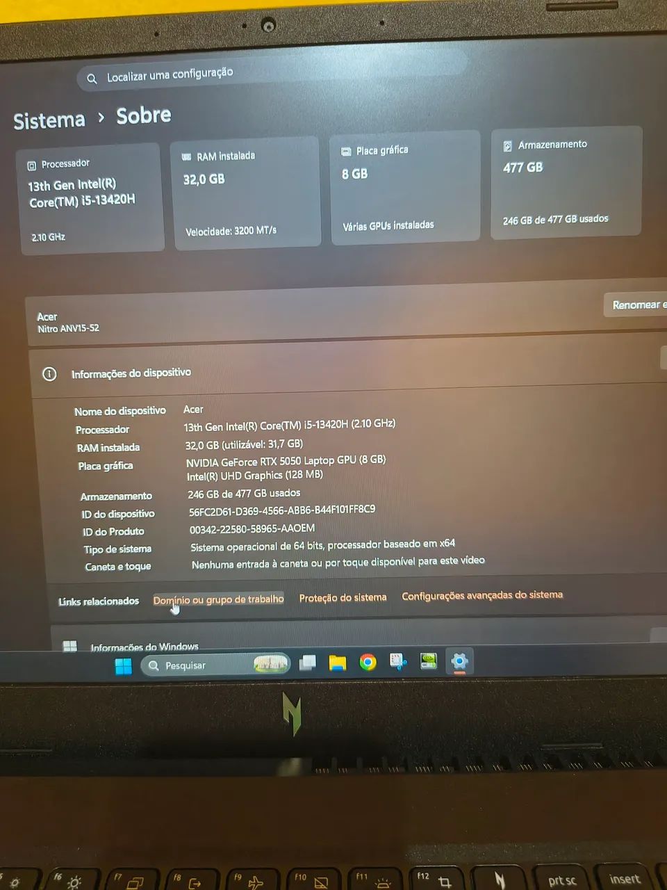 Notebook Acer Nitro V 5050  - Foto 3
