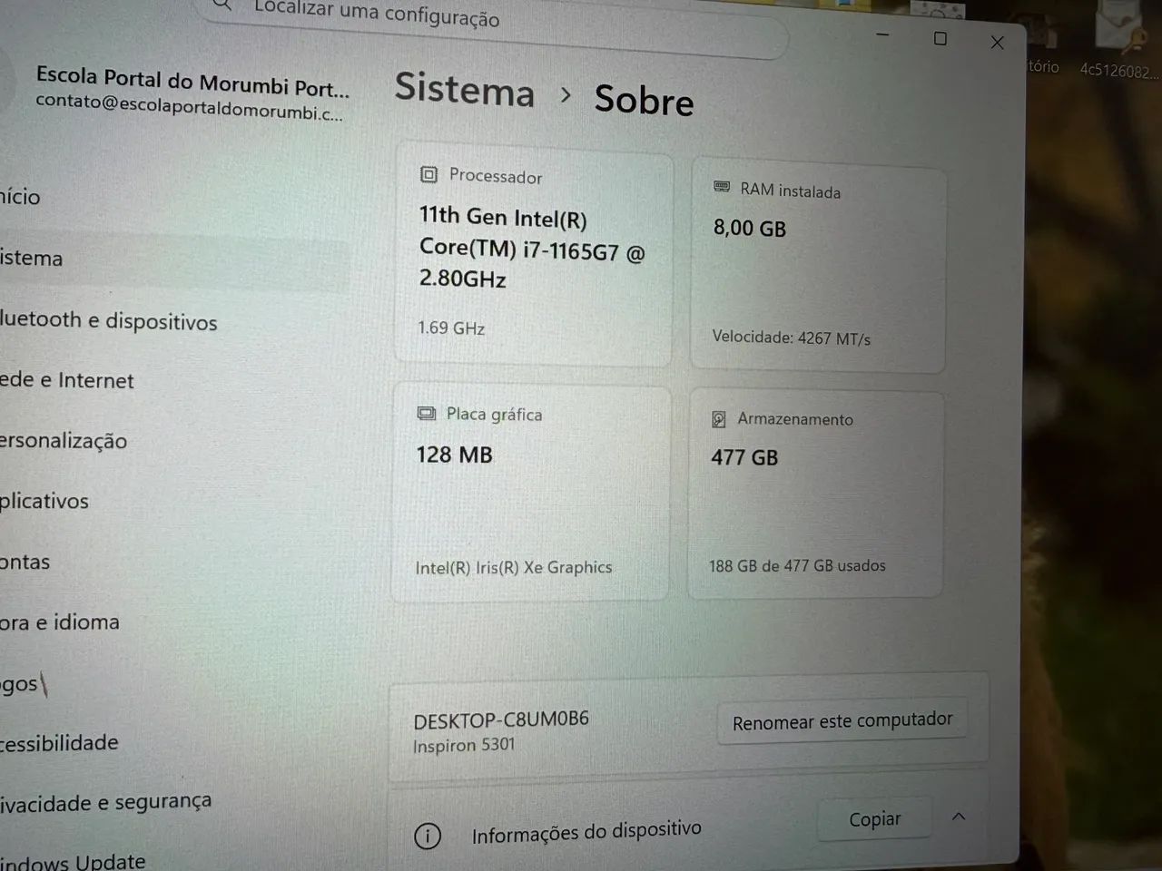 Notebook Dell Inspiron 13 5301 - Core i7 em Excelente estado! - Foto 3
