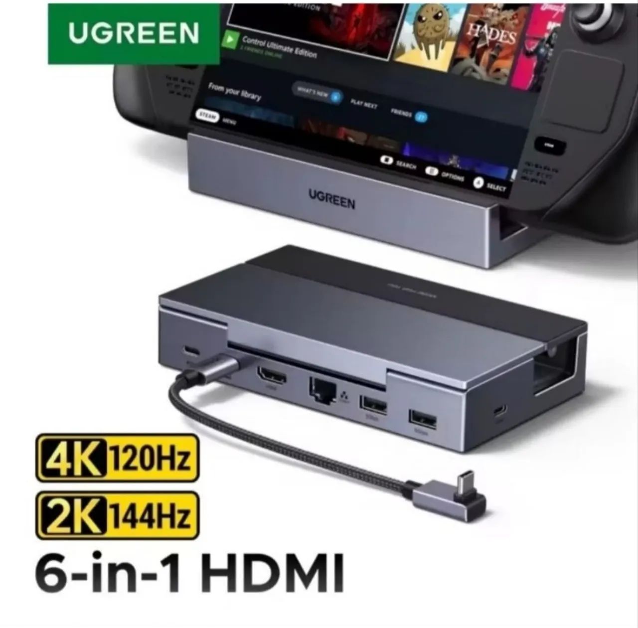 Dock ugreen 4k 120hz Nintendo switch/steam deck  - Foto 2