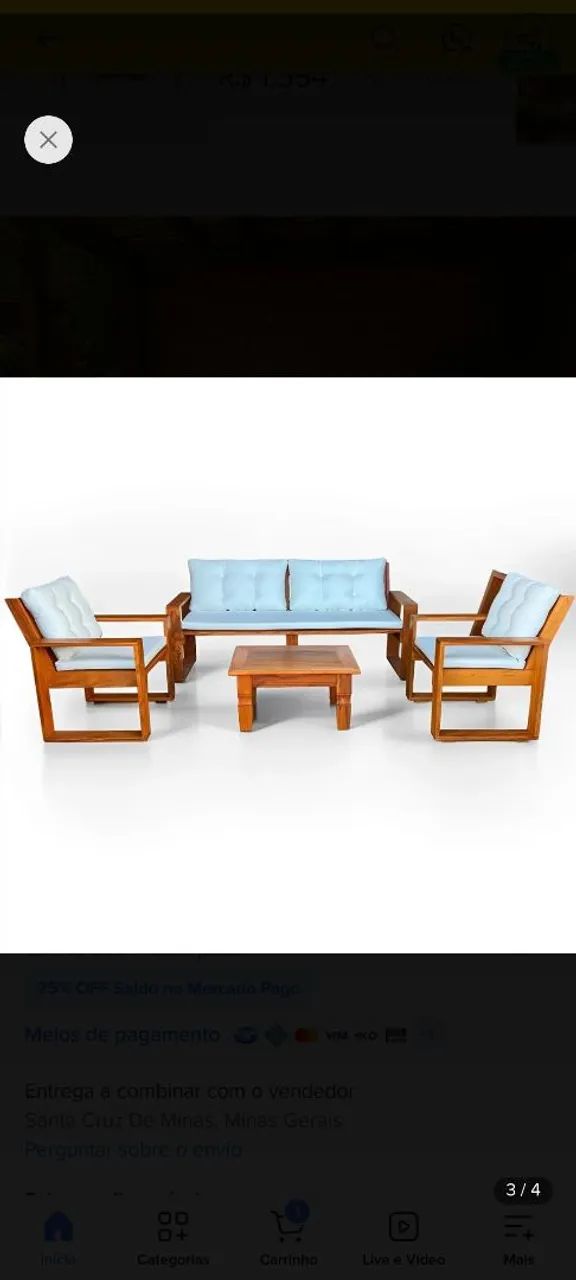 Conjunto de jardim 100% madeira de demolição  - Foto 4