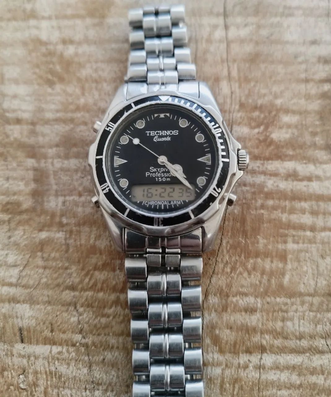 Relógio Technos Skydiver Anos 90 35mm Raro