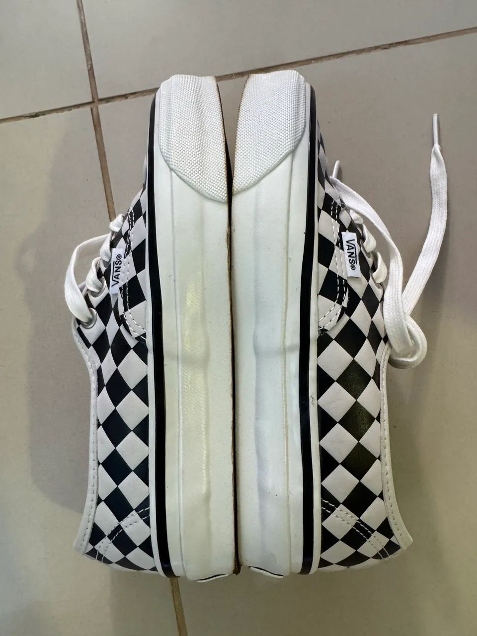 Vans TÊNIS AUTHENTIC DIAMOND CHECK BLACK WHITE - Foto 4