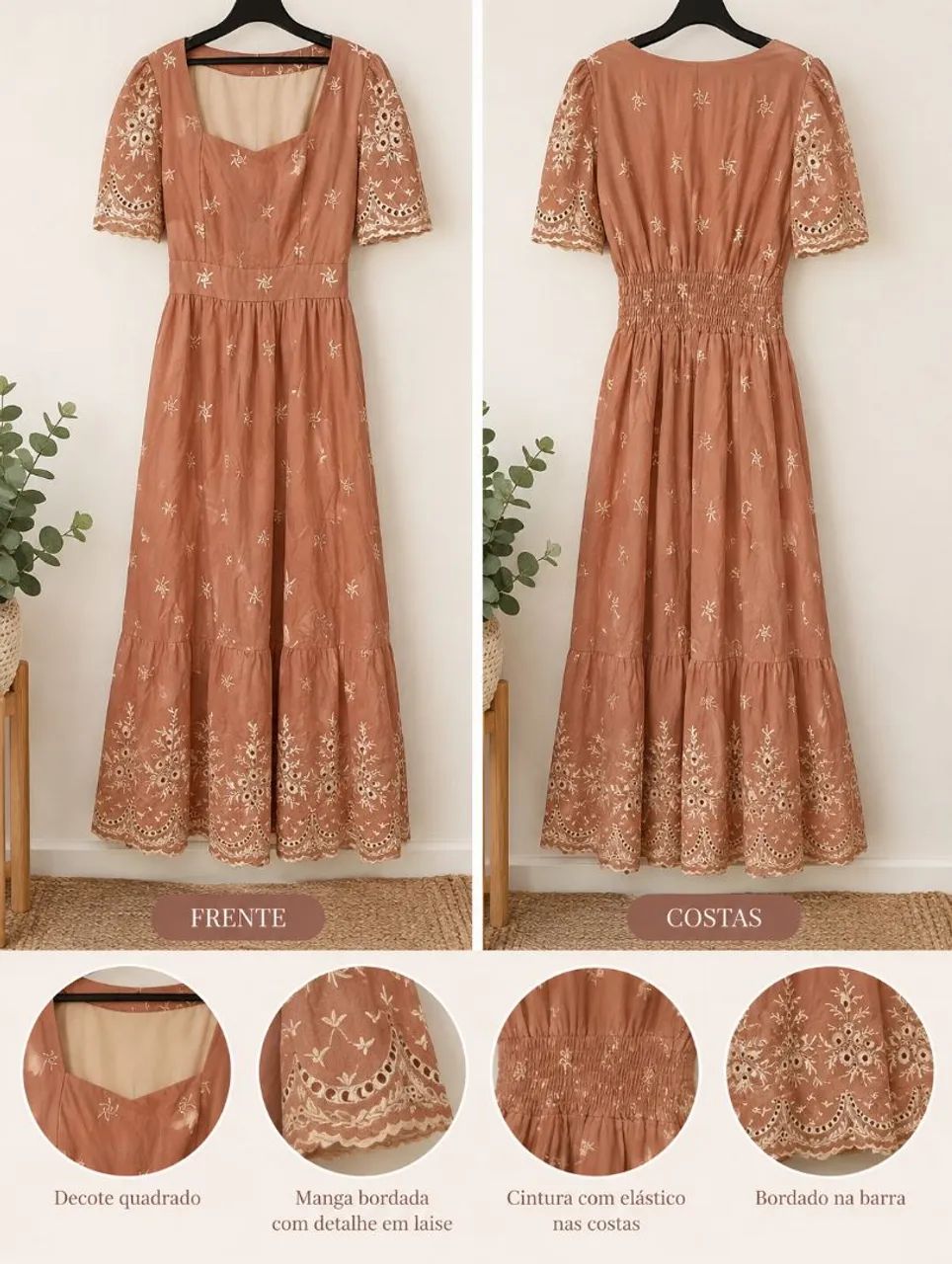 Vestido em cambraia 