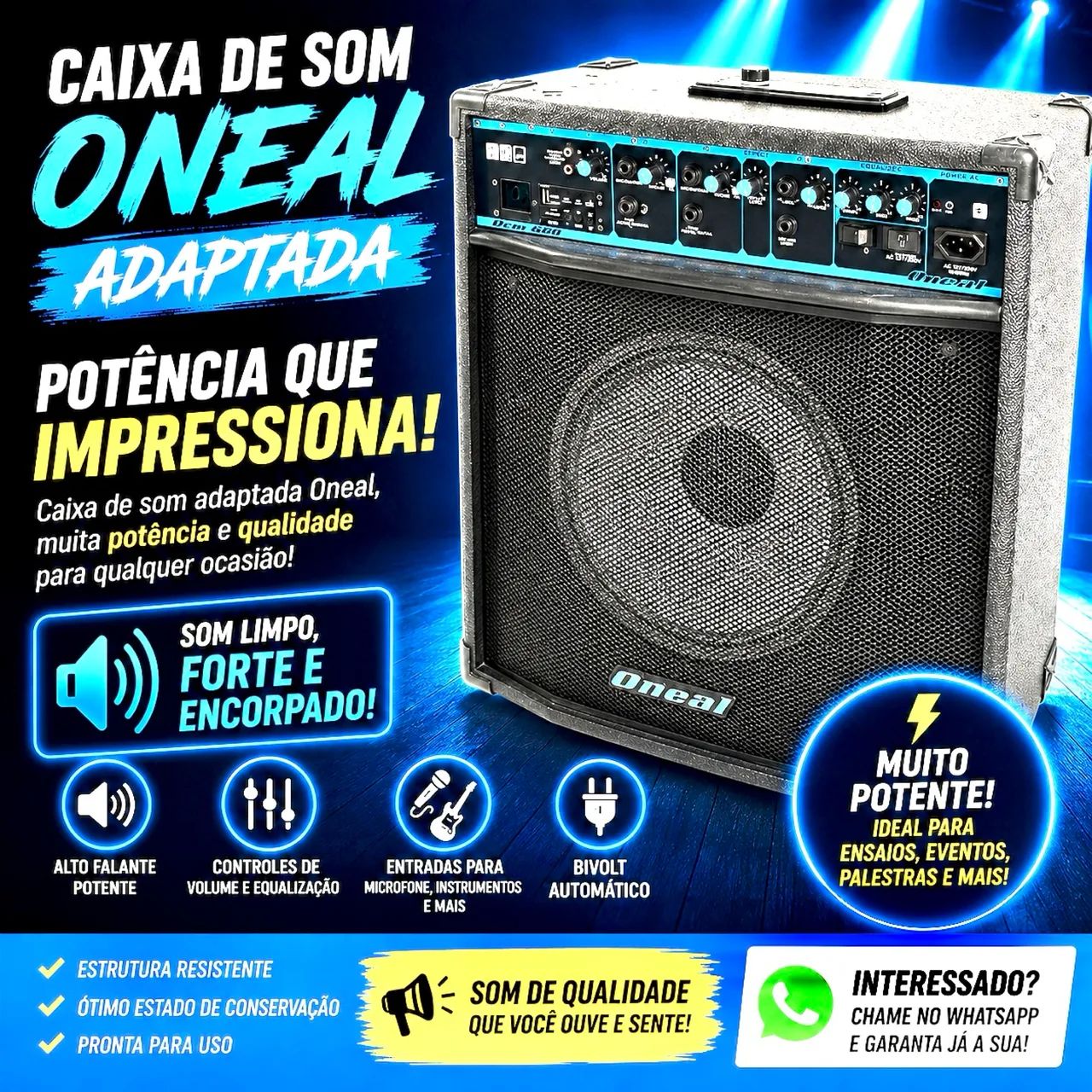 Caixa de som com rádio Bluetooth 