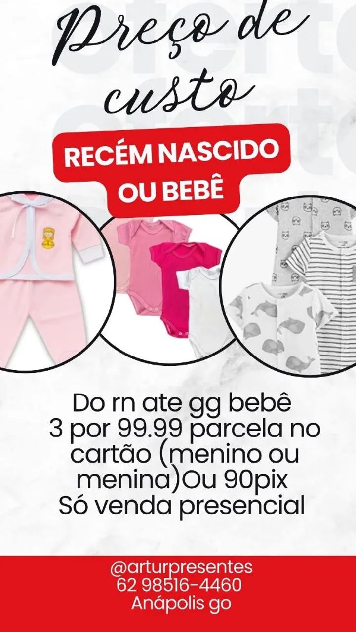 3 kit de roupas rn ou bebe