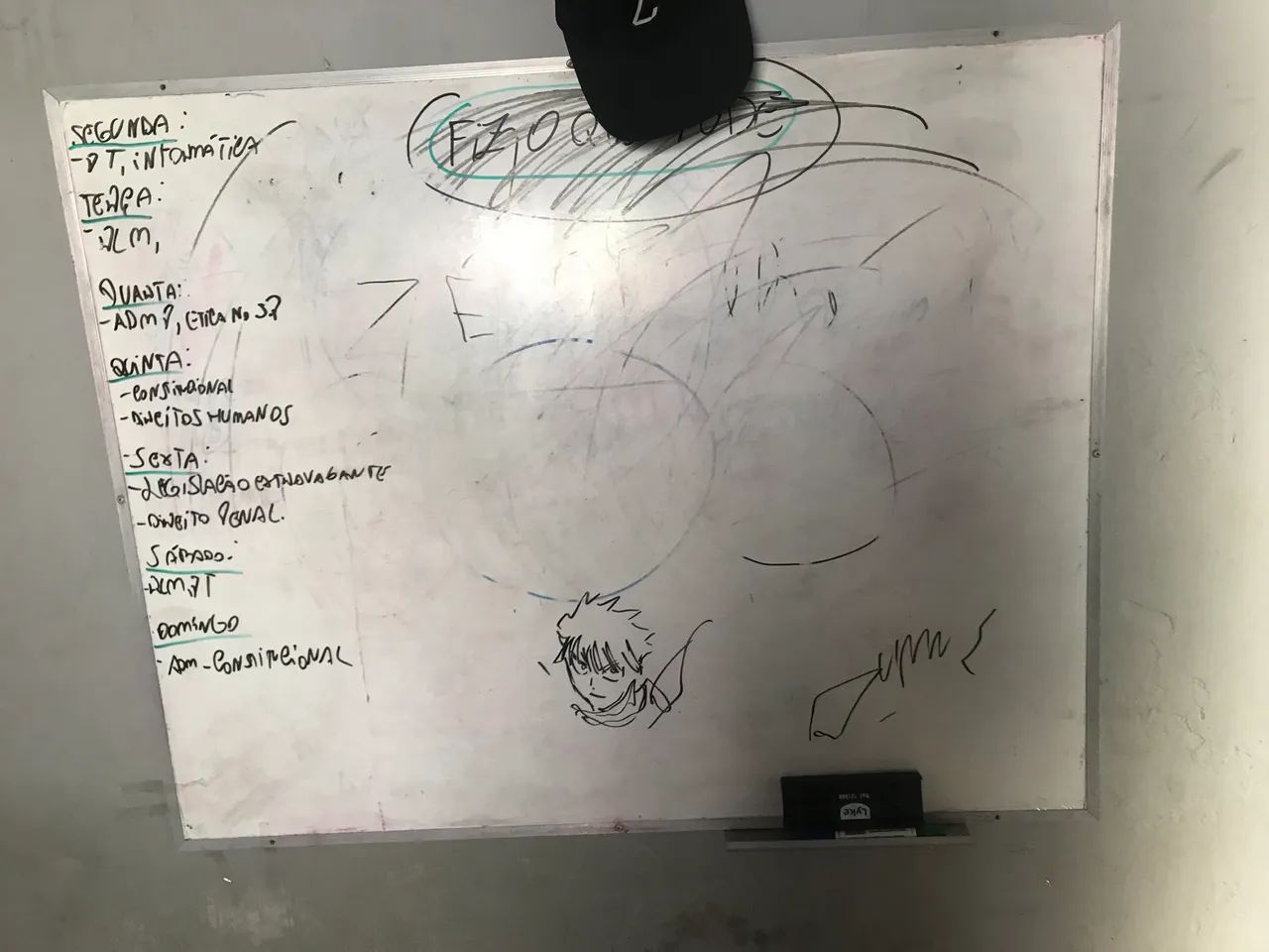 Quadro branco para estudos 