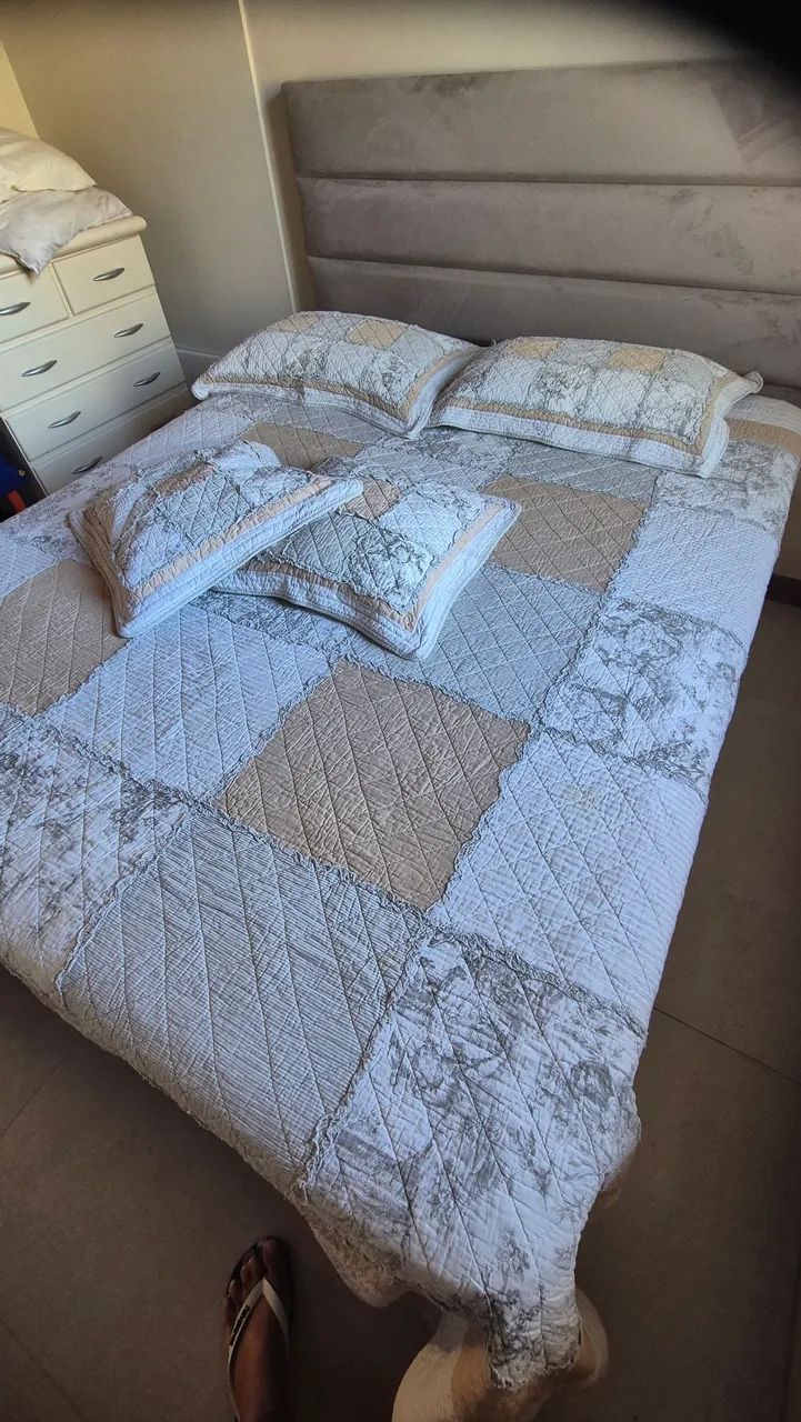 Kit cobre leito queen com duas fronhas - Foto 2